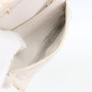 CHANEL Coin Purse Caviar Skin White Gold CC Auth 157489-16