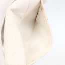 CHANEL Coin Purse Caviar Skin White Gold CC Auth 157489-17