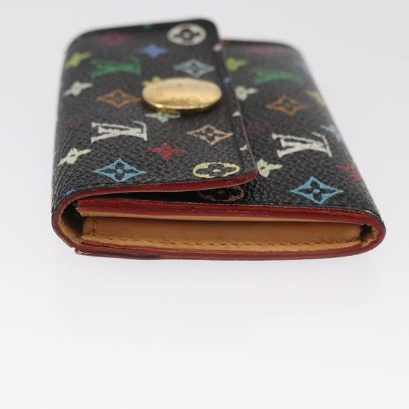 LOUIS VUITTON Multicolor Porte Monnaie Cozy Coin Purse Black M60007 Auth 157490
