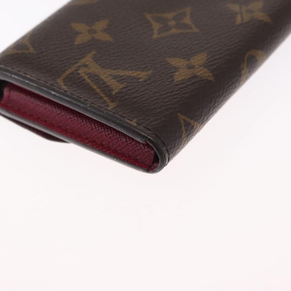 LOUIS VUITTON Monogram Porte Monnaie Rosary Purse Fuchsia M41939 LV Auth 157493