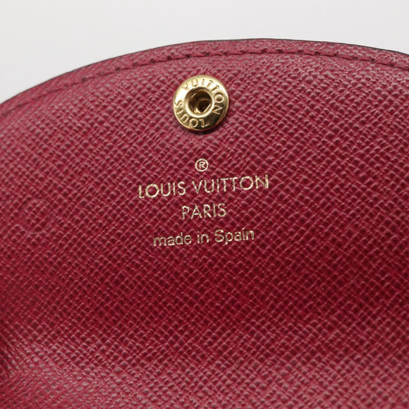 LOUIS VUITTON Monogram Porte Monnaie Rosary Purse Fuchsia M41939 LV Auth 157493