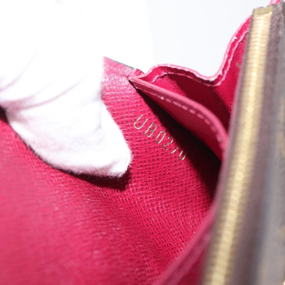 LOUIS VUITTON Monogram Porte Monnaie Rosary Purse Fuchsia M41939 LV Auth 157493