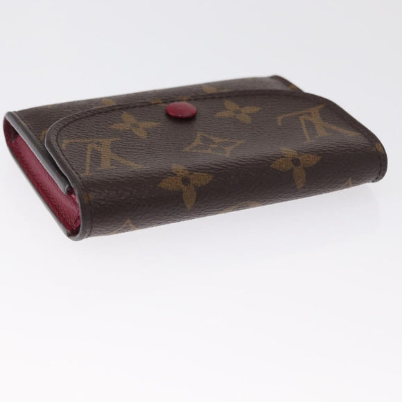 LOUIS VUITTON Monogram Porte Monnaie Rosary Purse Fuchsia M41939 LV Auth 157493