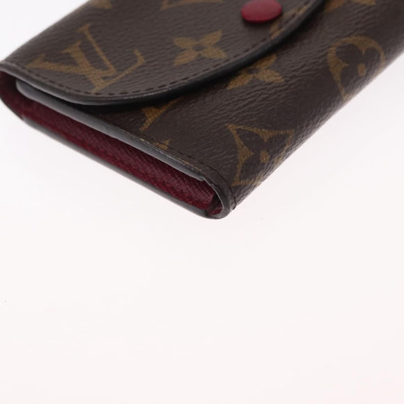 LOUIS VUITTON Monogram Porte Monnaie Rosary Purse Fuchsia M41939 LV Auth 157493