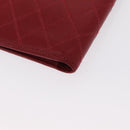 CHANEL Matelasse Wallet Lamb Skin Red CC Auth 157494-16