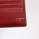 CHANEL Matelasse Wallet Lamb Skin Red CC Auth 157494-9