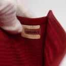 CHANEL Matelasse Wallet Lamb Skin Red CC Auth 157494-12