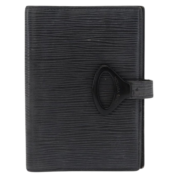 LOUIS VUITTON Epi Z Agenda PM Day Planner Cover Black R20092 LV Auth 157498