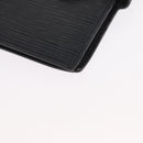 LOUIS VUITTON Epi Z Agenda PM Day Planner Cover Black R20092 LV Auth 157498-14