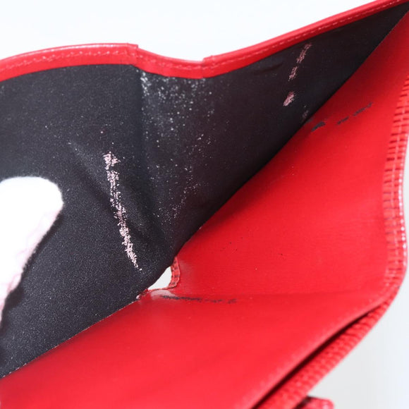 LOUIS VUITTON Porte Monnaie Billets Cartes Credit Wallet Red M63487 Auth 157501