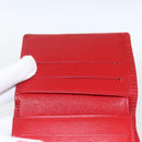 LOUIS VUITTON Porte Monnaie Billets Cartes Credit Brieftasche Rot M63487 Auth 157501A-18