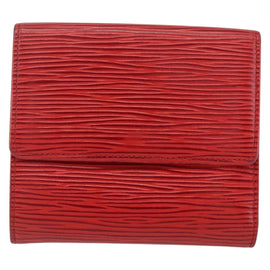 LOUIS VUITTON Porte Monnaie Billets Cartes Credit Wallet Red M63487 Auth 157501 - 0