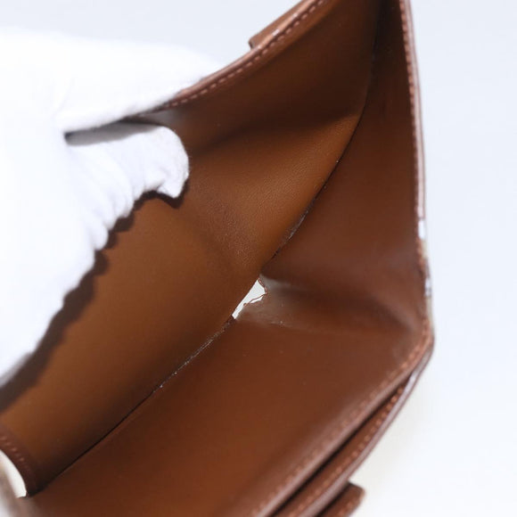 LOUIS VUITTON Vernis Portefeuille Elise Wallet Bronze M91170 Auth 157502