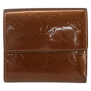 LOUIS VUITTON Vernis Portefeuille Elise Wallet Bronze M91170 Auth 157502-2
