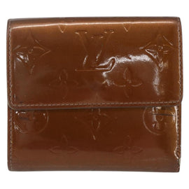 LOUIS VUITTON Vernis Portefeuille Elise Wallet Bronze M91170 Auth 157502 - 0