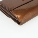 LOUIS VUITTON Vernis Portefeuille Elise Wallet Bronze M91170 Auth 157502-14
