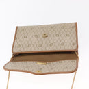 Christian Dior Honeycomb Canvas Shoulder Bag PVC Beige Gold Auth 157506-16