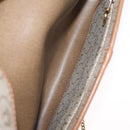 Christian Dior Honeycomb Canvas Shoulder Bag PVC Beige Gold Auth 157506-18