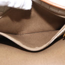 Christian Dior Honeycomb Canvas Shoulder Bag PVC Beige Gold Auth 157506-22