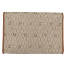 Christian Dior Honeycomb Canvas Shoulder Bag PVC Beige Gold Auth 157506-3