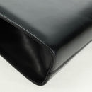 Salvatore Ferragamo Gancini Chain Shoulder Bag Leather Black Gold Auth 157507V-13