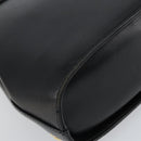 Salvatore Ferragamo Hand Bag Leather Black Gold Auth 157508-16