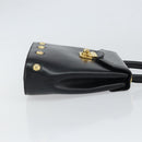 Salvatore Ferragamo Hand Bag Leather Black Gold Auth 157508-3