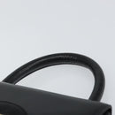 Salvatore Ferragamo Hand Bag Leather Black Gold Auth 157508-8