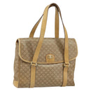 CELINE Macadam Canvas Hand Bag PVC Beige Gold Auth 157509-1