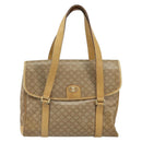 CELINE Macadam Canvas Hand Bag PVC Beige Gold Auth 157509-2