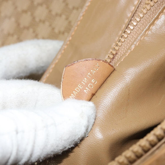CELINE Macadam Canvas Hand Bag PVC Beige Gold Auth 157509