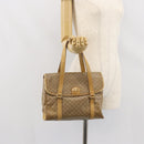 CELINE Macadam Canvas Hand Bag PVC Beige Gold Auth 157509-27