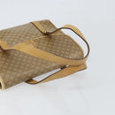 CELINE Macadam Canvas Hand Bag PVC Beige Gold Auth 157509-7