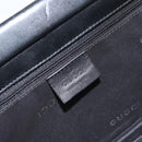 GUCCI Semi Shoulder Bag Nylon Black Silver Auth 157510-17