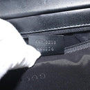 GUCCI Semi Shoulder Bag Nylon Black Silver Auth 157510-12