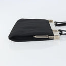 GUCCI Semi Shoulder Bag Nylon Black Silver Auth 157510-3