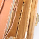 CELINE Macadam Canvas Shoulder Bag PVC Beige Gold Auth 157511-17