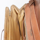 CELINE Macadam Canvas Shoulder Bag PVC Beige Gold Auth 157511-19
