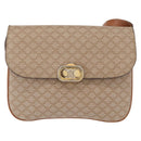 CELINE Macadam Canvas Shoulder Bag PVC Beige Gold Auth 157511-2