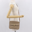 CELINE Macadam Canvas Shoulder Bag PVC Beige Gold Auth 157511-24