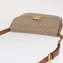 CELINE Macadam Canvas Shoulder Bag PVC Beige Gold Auth 157511-6
