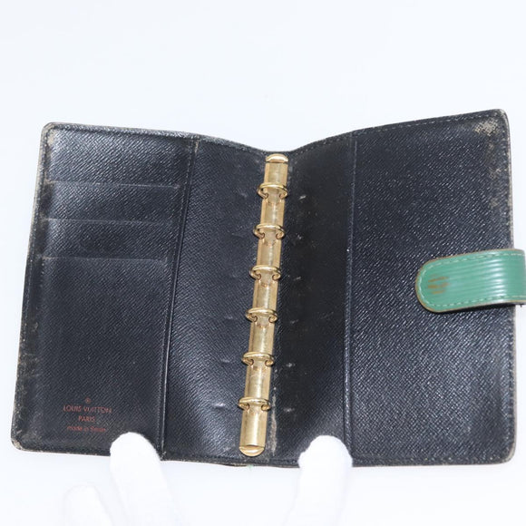 LOUIS VUITTON Epi Agenda PM Day Planner Cover Green R20054 LV Auth 157512