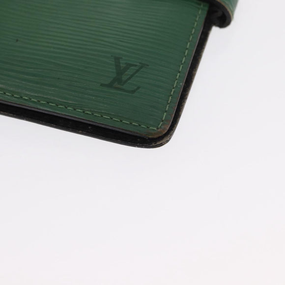 LOUIS VUITTON Epi Agenda PM Day Planner Cover Green R20054 LV Auth 157512