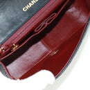 CHANEL Matelasse Chain Shoulder Bag Lamb Skin Black Gold CC Auth 157515SM-19