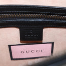 GUCCI GG Ghost Clutch Bag Leather Black 433665 Auth 157516V-17