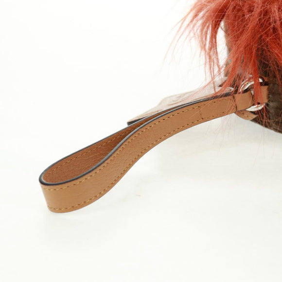 GUCCI Interlocking G Lion Clutch Bag Leather Brown Silver 704806 Auth 157517SAV