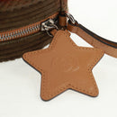 GUCCI Interlocking G Lion Clutch Bag Leather Brown Silver 704806 Auth 157517SAV-14