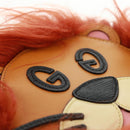 GUCCI Interlocking G Lion Clutch Bag Leather Brown Silver 704806 Auth 157517SAV-15