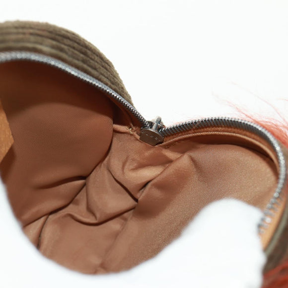 GUCCI Interlocking G Lion Clutch Bag Leather Brown Silver 704806 Auth 157517SAV