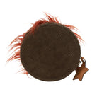 GUCCI Interlocking G Lion Clutch Bag Leather Brown Silver 704806 Auth 157517SAV-3